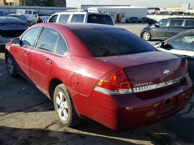 2G1WT58K669109509 - 2006 CHEVROLET IMPALA LT RED photo 3