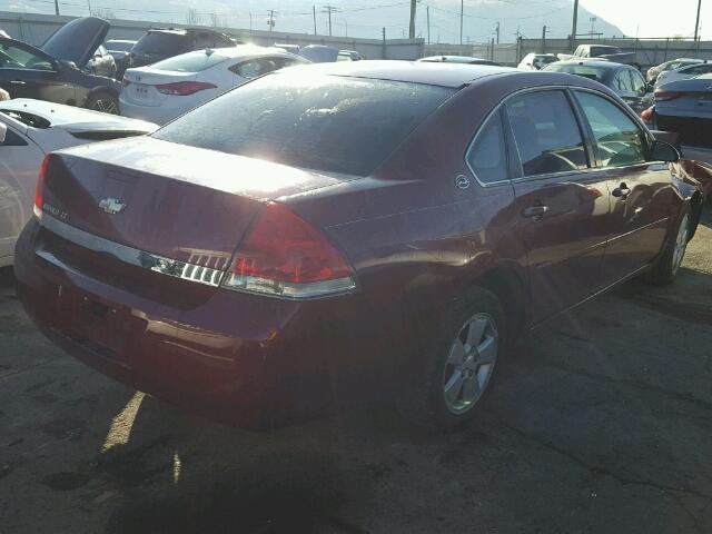 2G1WT58K669109509 - 2006 CHEVROLET IMPALA LT RED photo 4