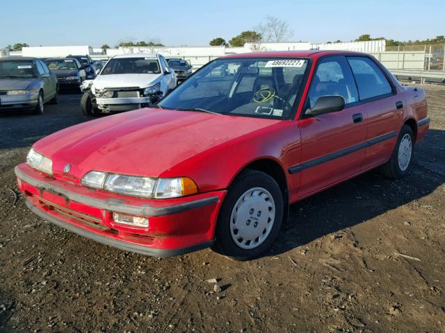 JH4DB1546MS005497 - 1991 ACURA INTEGRA RS RED photo 2