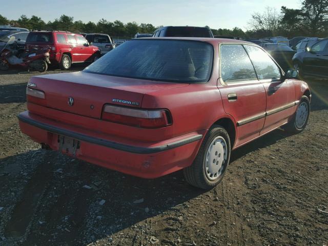 JH4DB1546MS005497 - 1991 ACURA INTEGRA RS RED photo 4