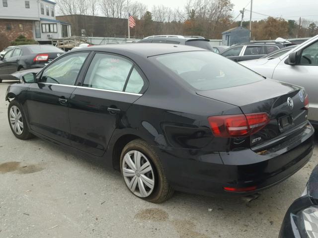 3VW2B7AJ1HM214567 - 2017 VOLKSWAGEN JETTA S BLACK photo 3