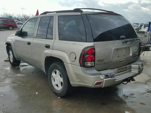 1GNDS13S222377572 - 2002 CHEVROLET TRAILBLAZE GRAY photo 3