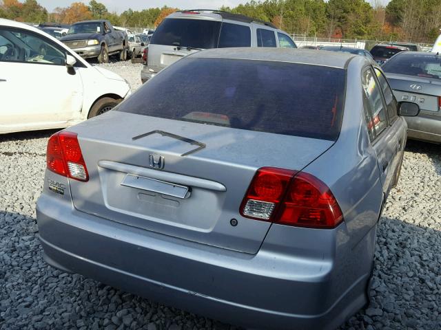 2HGES163X4H546489 - 2004 HONDA CIVIC DX V SILVER photo 4