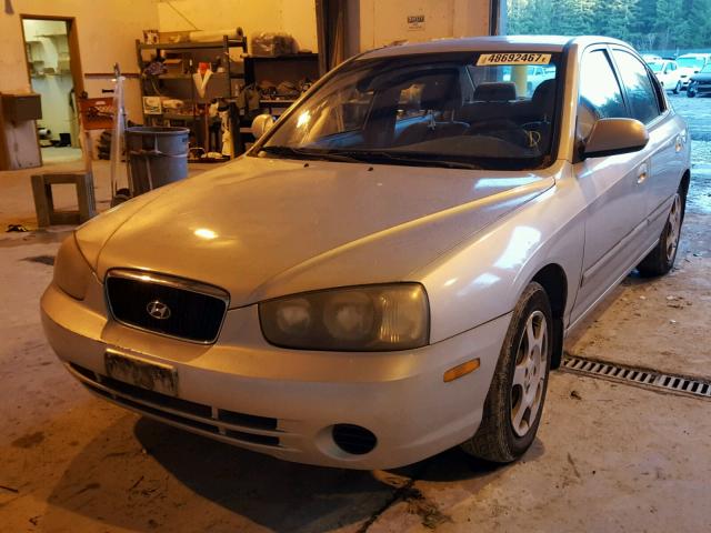 KMHDN45D51U041218 - 2001 HYUNDAI ELANTRA GL SILVER photo 2