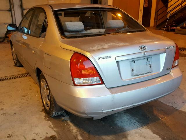 KMHDN45D51U041218 - 2001 HYUNDAI ELANTRA GL SILVER photo 3