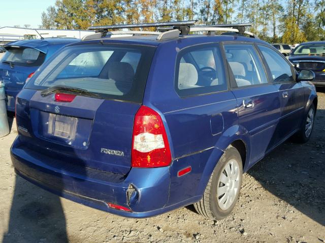 KL5JD86Z55K096819 - 2005 SUZUKI FORENZA S BLUE photo 4