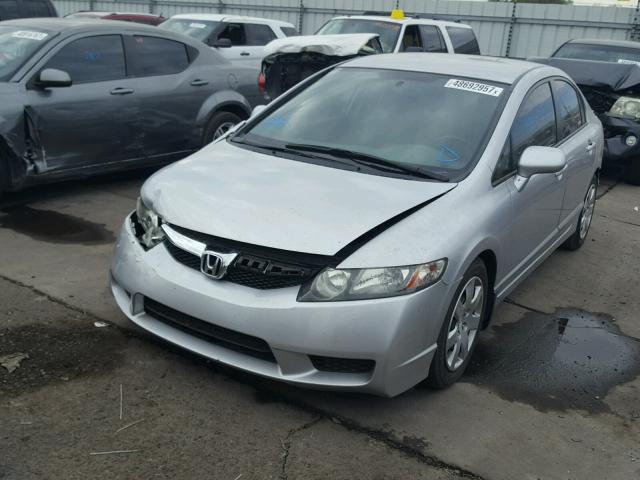 19XFA1E58BE040905 - 2011 HONDA CIVIC LX SILVER photo 2