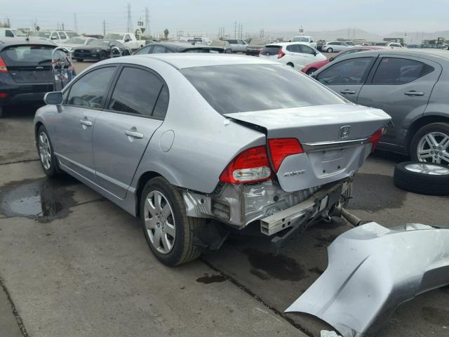 19XFA1E58BE040905 - 2011 HONDA CIVIC LX SILVER photo 3