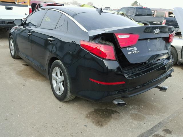 5XXGM4A7XFG448999 - 2015 KIA OPTIMA LX BLACK photo 3