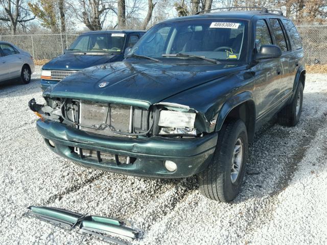 1B4HS28Y3WF190138 - 1998 DODGE DURANGO GREEN photo 2