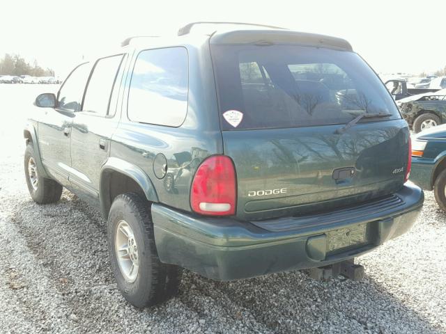 1B4HS28Y3WF190138 - 1998 DODGE DURANGO GREEN photo 3