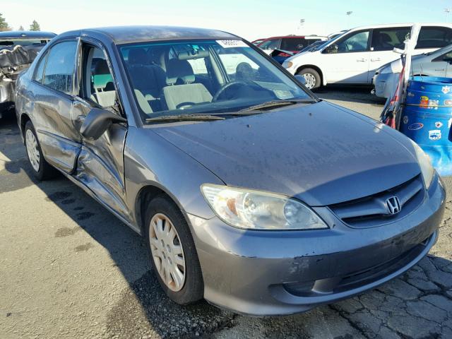 2HGES16554H508198 - 2004 HONDA CIVIC LX GRAY photo 1