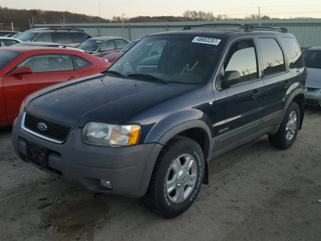 1FMYU04132KA00491 - 2002 FORD ESCAPE BLUE photo 2