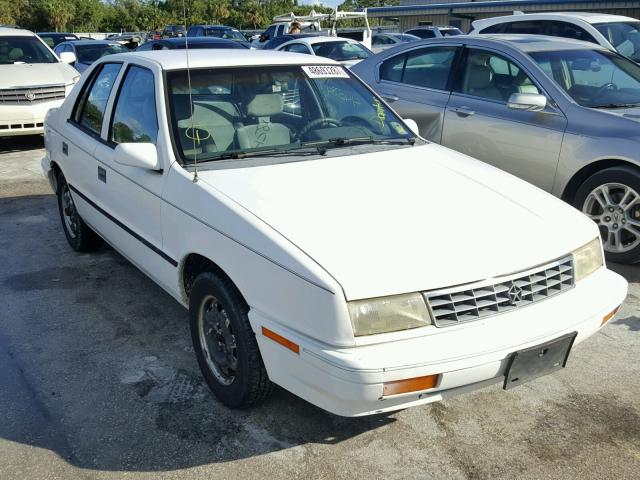 1P3XP28D9MN542090 - 1991 PLYMOUTH SUNDANCE A WHITE photo 1