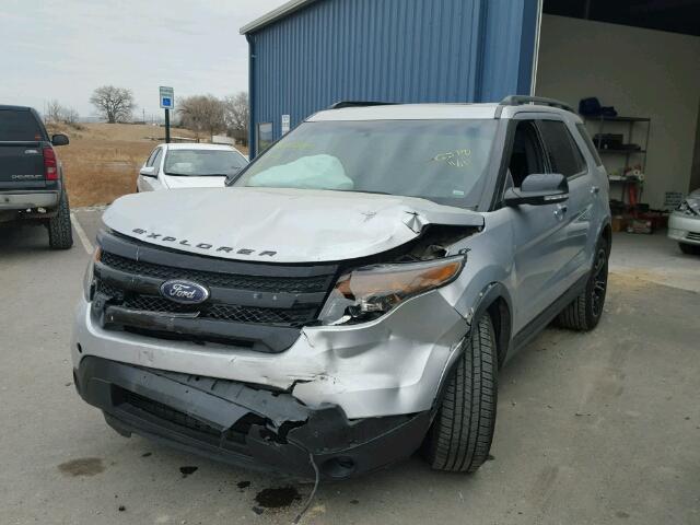 1FM5K8GTXDGC91016 - 2013 FORD EXPLORER S SILVER photo 2