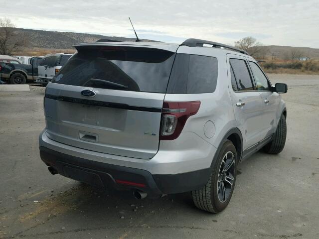 1FM5K8GTXDGC91016 - 2013 FORD EXPLORER S SILVER photo 4