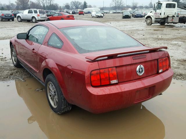 1ZVFT80N155238927 - 2005 FORD MUSTANG RED photo 3