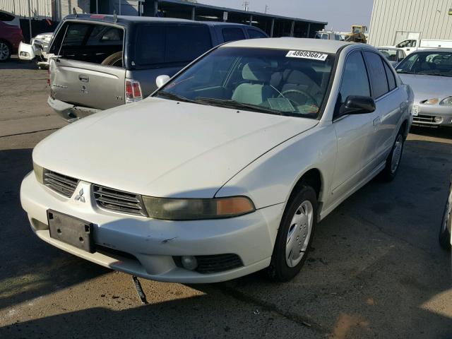 4A3AA46G12E109406 - 2002 MITSUBISHI GALANT ES WHITE photo 2