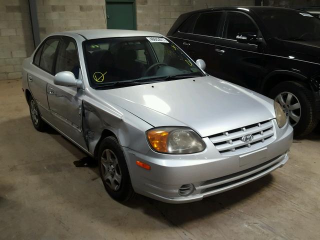 KMHCG45C44U552999 - 2004 HYUNDAI ACCENT GL SILVER photo 1