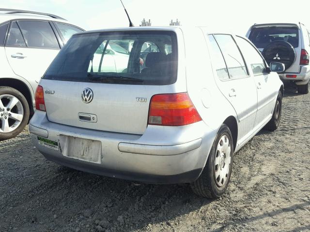 9BWFR61J644026987 - 2004 VOLKSWAGEN GOLF GL TD SILVER photo 4