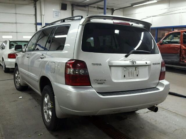 JTEEP21A550077101 - 2005 TOYOTA HIGHLANDER SILVER photo 3