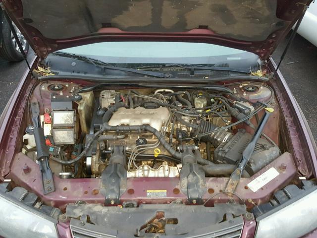 2G1WF52E039187547 - 2003 CHEVROLET IMPALA MAROON photo 7