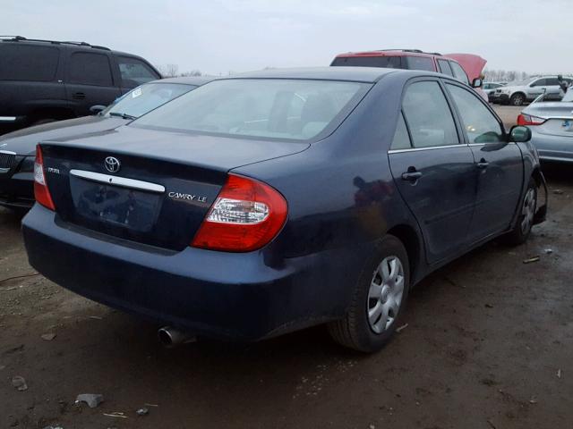 4T1BE32K04U347252 - 2004 TOYOTA CAMRY LE BLUE photo 4