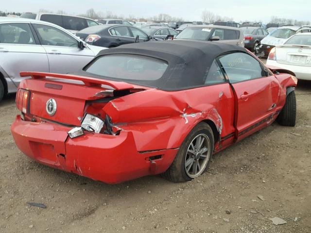 1ZVFT84N255185911 - 2005 FORD MUSTANG RED photo 4