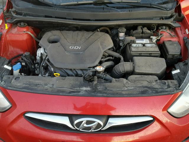 KMHCT4AE5CU233533 - 2012 HYUNDAI ACCENT GLS RED photo 7