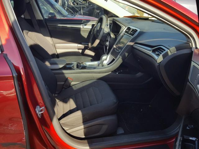 3FA6P0H79ER185492 - 2014 FORD FUSION SE RED photo 5