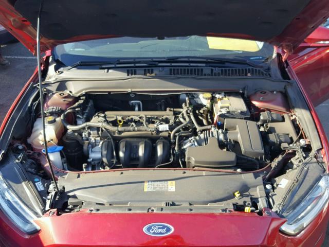 3FA6P0H79ER185492 - 2014 FORD FUSION SE RED photo 7