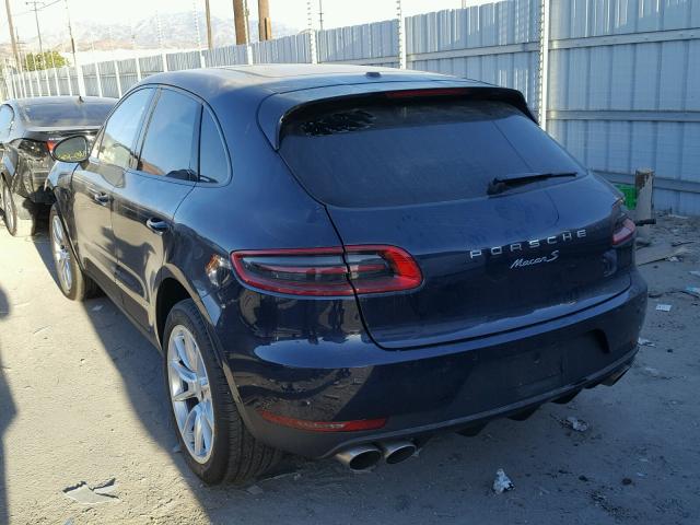 WP1AB2A5XHLB11443 - 2017 PORSCHE MACAN S BLUE photo 3