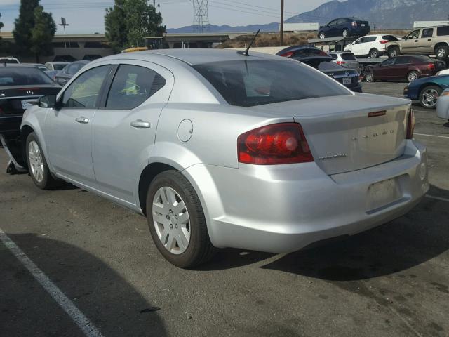 1C3CDZAB6CN265295 - 2012 DODGE AVENGER SE SILVER photo 3