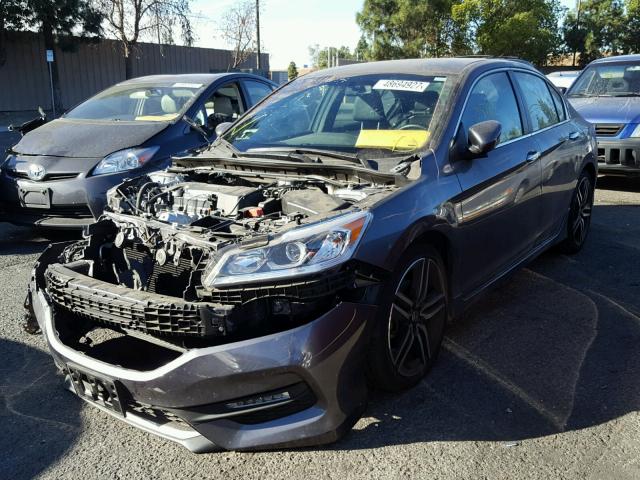 1HGCR2F55HA139615 - 2017 HONDA ACCORD SPO CHARCOAL photo 2