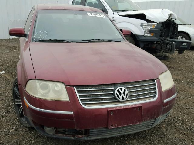 WVWTH63B62P186594 - 2002 VOLKSWAGEN PASSAT GLX RED photo 1