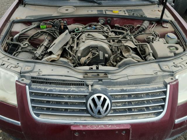 WVWTH63B62P186594 - 2002 VOLKSWAGEN PASSAT GLX RED photo 7