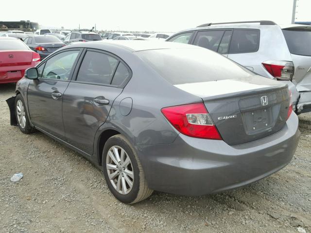 19XFB2F89CE304663 - 2012 HONDA CIVIC EX Сұр фото 3
