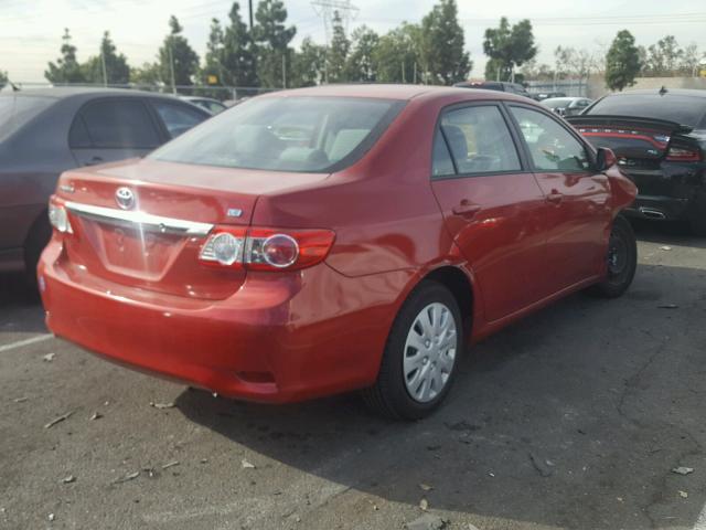 2T1BU4EEXCC779829 - 2012 TOYOTA COROLLA BA RED photo 4