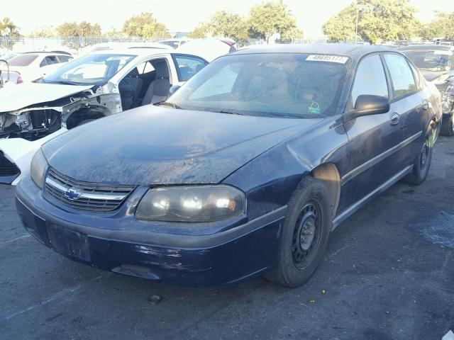 2G1WF55E919331993 - 2001 CHEVROLET IMPALA BLUE photo 2