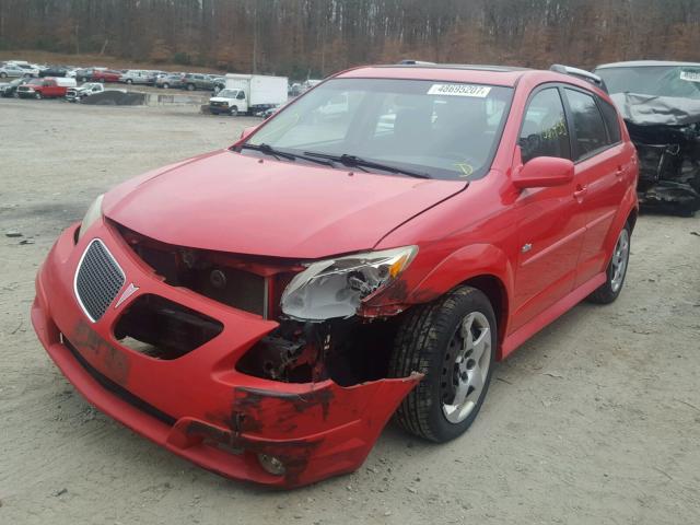 5Y2SL65846Z401671 - 2006 PONTIAC VIBE RED photo 2