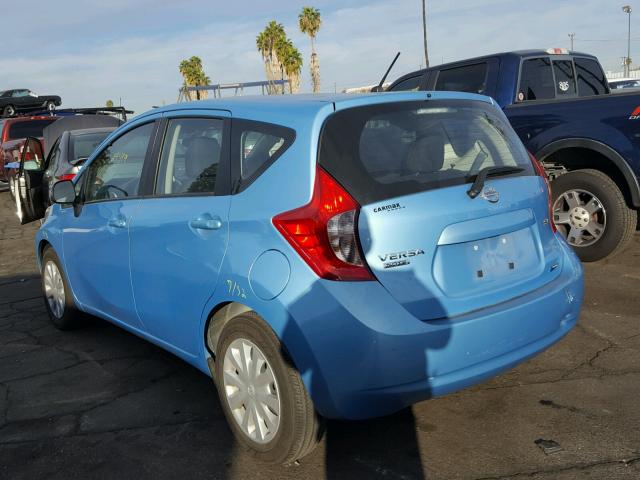 3N1CE2CP6EL367906 - 2014 NISSAN VERSA NOTE BLUE photo 3