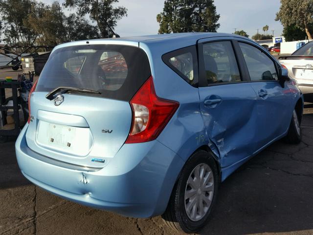 3N1CE2CP6EL367906 - 2014 NISSAN VERSA NOTE BLUE photo 4