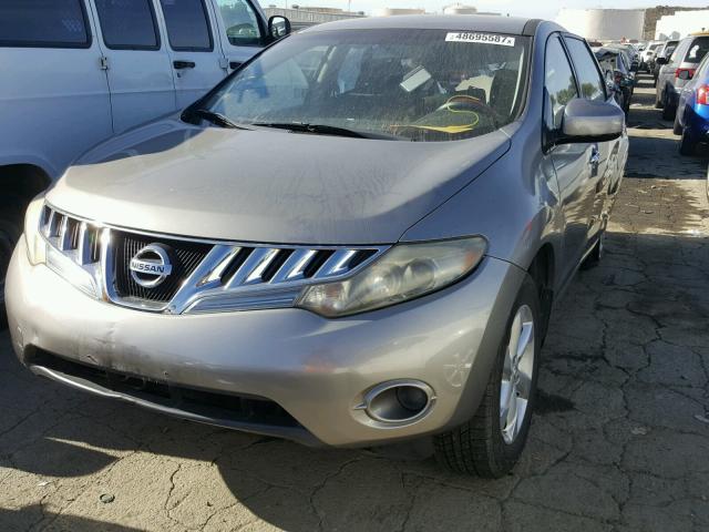 JN8AZ18U99W010287 - 2009 NISSAN MURANO S GRAY photo 2