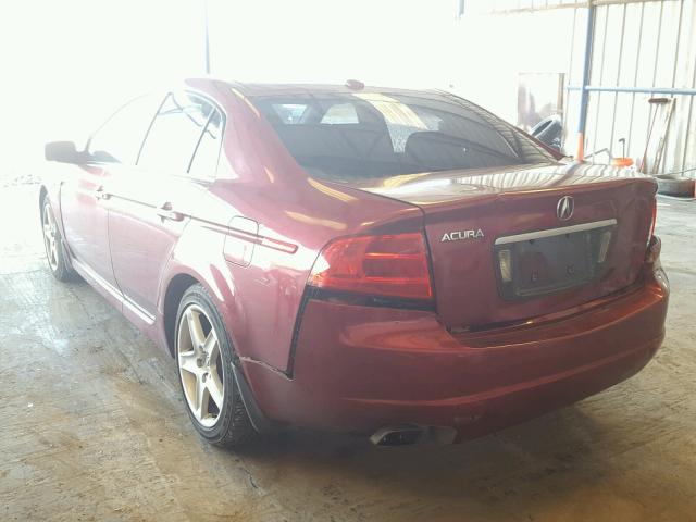 19UUA66294A046695 - 2004 ACURA TL MAROON photo 3