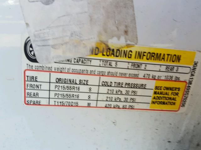 3GNCA13B49S570206 - 2009 CHEVROLET HHR LS WHITE photo 10