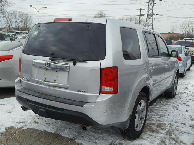 5FNYF4H56CB080967 - 2012 HONDA PILOT EXL SILVER photo 4