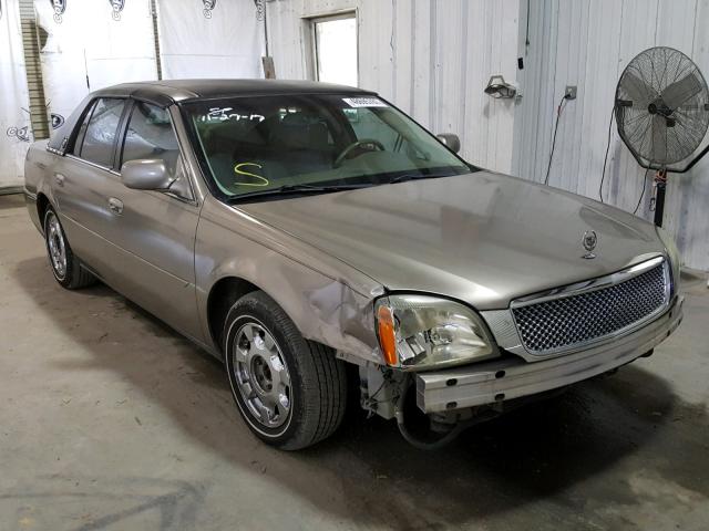 1G6KD54Y42U305915 - 2002 CADILLAC DEVILLE BEIGE photo 1