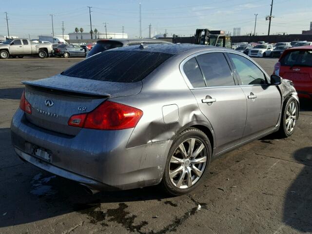 JN1CV6AP3BM507549 - 2011 INFINITI G37 BASE SILVER photo 4