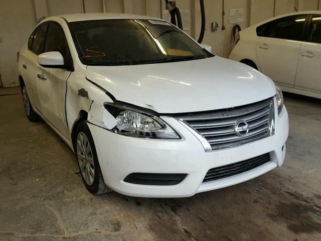 3N1AB7AP2EY258636 - 2014 NISSAN SENTRA S WHITE photo 1