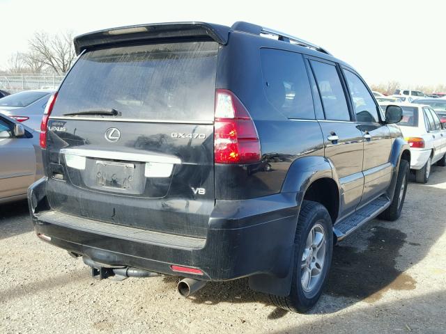 JTJBT20X680169277 - 2008 LEXUS GX 470 BLACK photo 4